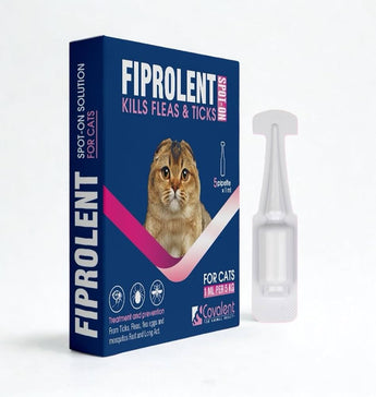 Fiprolent Spot-On Flea & Tick Treatment for Cats 5 Pipettes x 1ml
