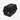 Black pet carrier with orange accents on a white background