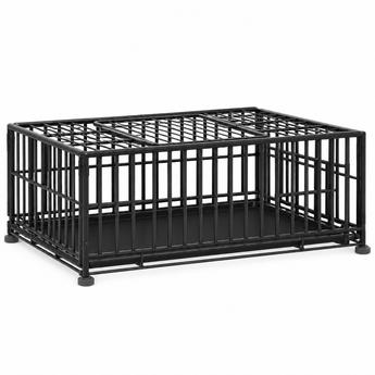 Himalaya low-profile black metal pet cage with top access door