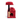 Puffy C-22 red cat tree with enclosed house, two raised-edge beds, wrapped post and hanging toy on a white background