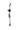 Naomi Plush Toy with Rope YT130880, multicolored braided rope with black plush bird head on white background