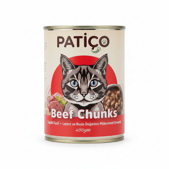 Patiço Beef Chunks Wet Cat Food 400g