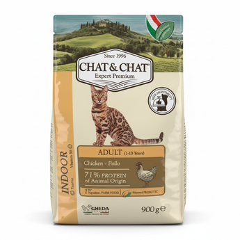 Chat & Chat Expert Premium Indoor Adult Chicken Dry Cat Food 900g