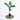 Naomi YS133261 WE-325 plant-style cat scratching post with green leaves, sisal rope, black brush and hanging ball on white background