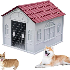 NAOMI Plastic dog house with metal door  MIX COLORS H204