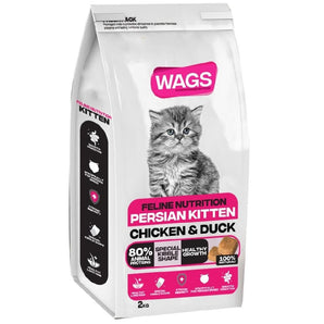 WAGS Dry food For Persian kitten Cat with chicken and duck 400g 2kg