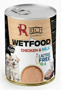 Rich Excellence Cans Wet Food Puppy Chicken & Milk 400G