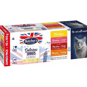 Butcher´s Delicious Dinners Jumbo Wet Cat Food One Pouch (100g)