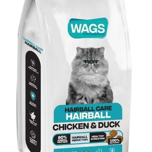 Wags Dry food Cats Hairball 400g 2kg