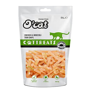 O'Cat -Chicken&Broccli Thin Chips Cat Treat 50 g