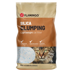 Flamingo Cat litter Silica Fine grains Clumping 5L
