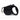 Black retractable dog leash on a white background