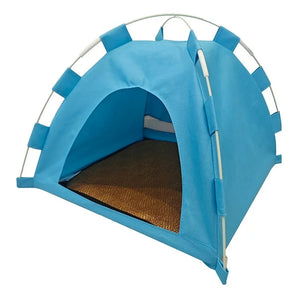 Foldable Pet Tent for Indoor and Outdoor Use, Portable Dog House with Removable Mat, Lightweight Shelter for Camping and Travel