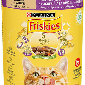 FRISKIES in Gravy with Lamb, Turkey & Vegetables Wet Cat Food 400g