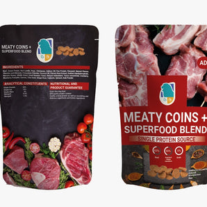 Meaty Coins + Superfood Blend Adult Cat Treats With Beef ( 80 g)