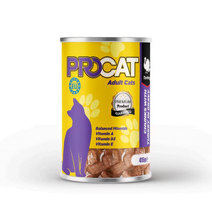 Pro Cat Wet Food For Adult in Chunks in Gravy with Turkey 415G