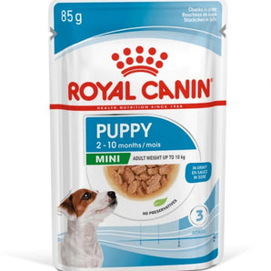 Royal Canin Mini Breed Puppy- wet food chunks in Gravy (85gm / Pouch)