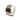 Pet litter box with beige interior and white exterior on a white background
