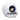 White spherical pet product with a cat peeking out on a white background
