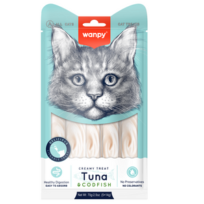 Wanpy Creamy Treat And Codfish flavor for Cats