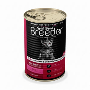 breeder pate canned food for adult cat seafood 400g