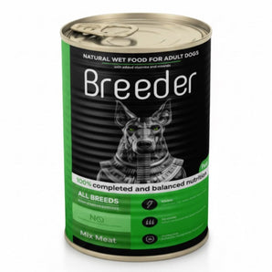 breeder pate canned food for adult dog mix meat 400g