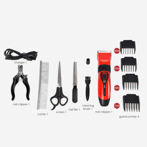 Naomi Pet Grooming Hair Clipper Kit – YB107851 Pet Brush Set
