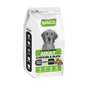 WAGS DOG DRY FOOD ADULT LARGE BREED CHICKEN & DUCK(4kg/18kg)