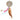 Colorful cat toy with spiral design, feathers, and a bell on a white background