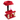 Bomi F-25 red cat tree with raised bed, lower hammock, wrapped posts and colorful toys on white background