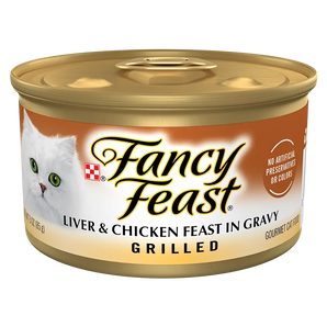 Fancy Feast Grilled Liver & Chicken Feast In Gravy Gourmet Cat Food 85g