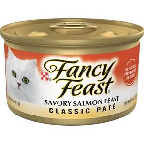 Fancy Feast Classic Paté Savory Salmon Gourmet Wet Cat Food 85g