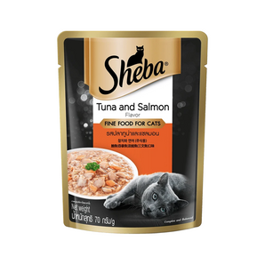 Sheba Premium Cat Food Tuna & Salmon 70g