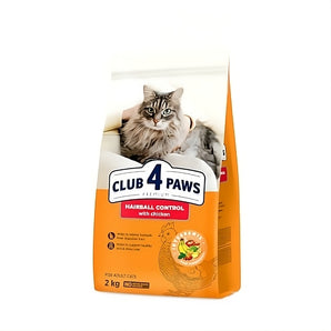 CLUB 4 PAWS PREMIUM HAIRBALL CONTROL for adult cats (300g/2kg)