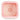 Pink square container with circular design and central logo on a white background